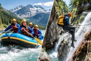 Rafting oder Canyoning in den Alpen wählen