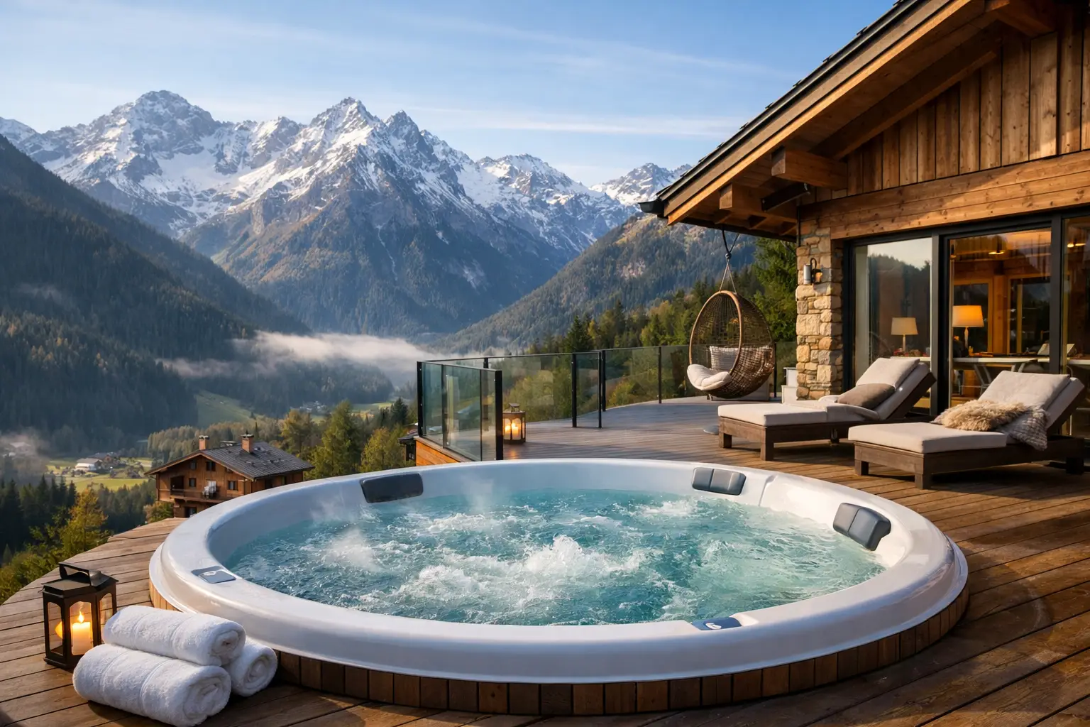 Top Wellness Chalets Alpen mit Whirlpool