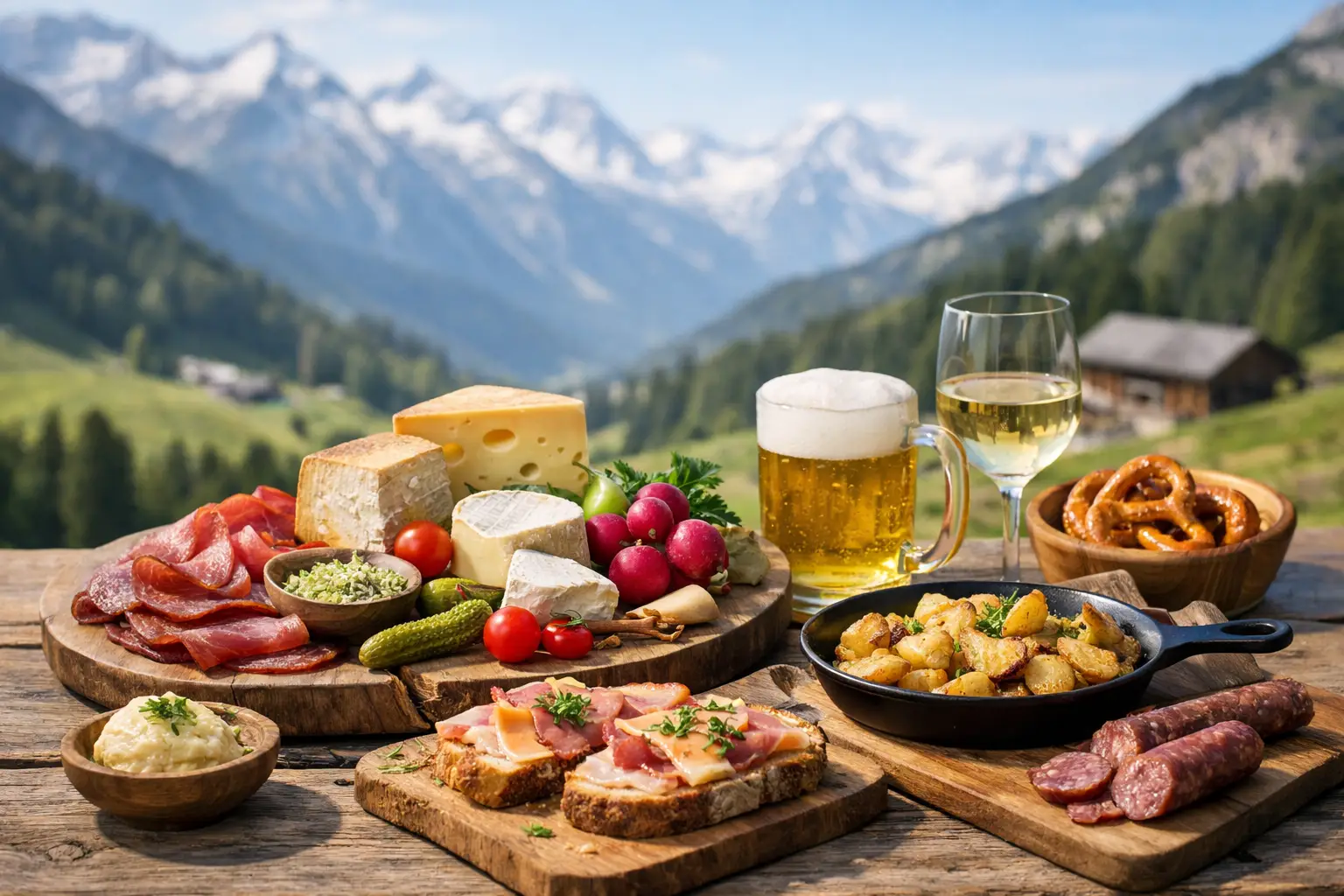 Regionale Spezialitäten in den Alpen probieren