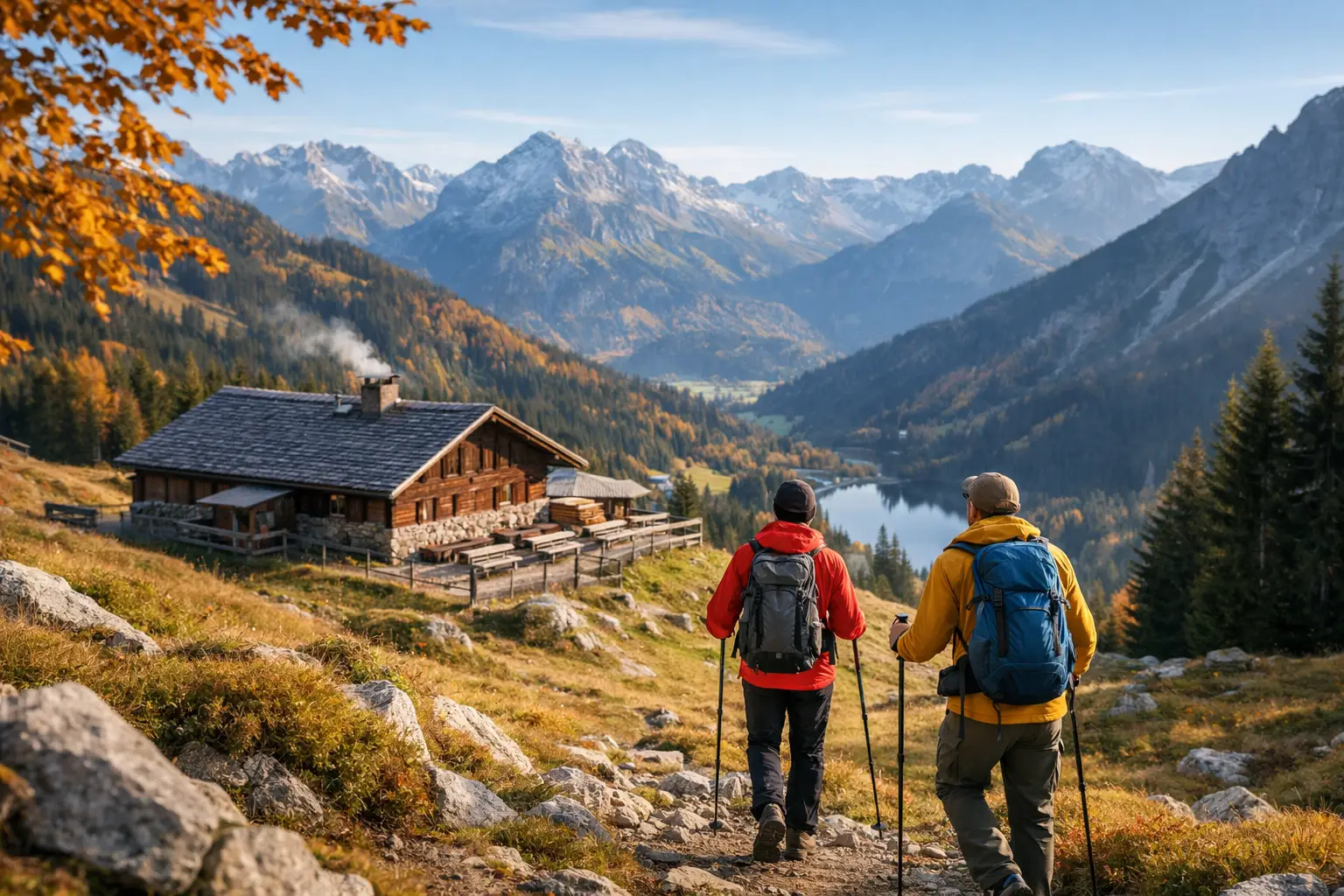 Herbstwanderung im Allgäu mit Hütte